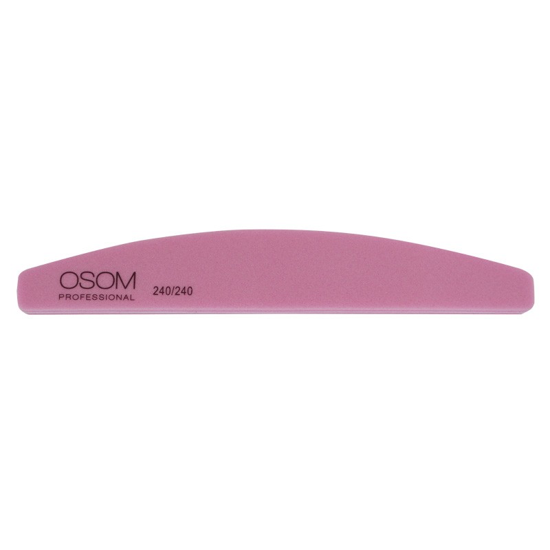 Dildė nagų poliravimui Osom Professional, Half Moon Shape, rožinė, SD1793240240 240/240, 1 vnt