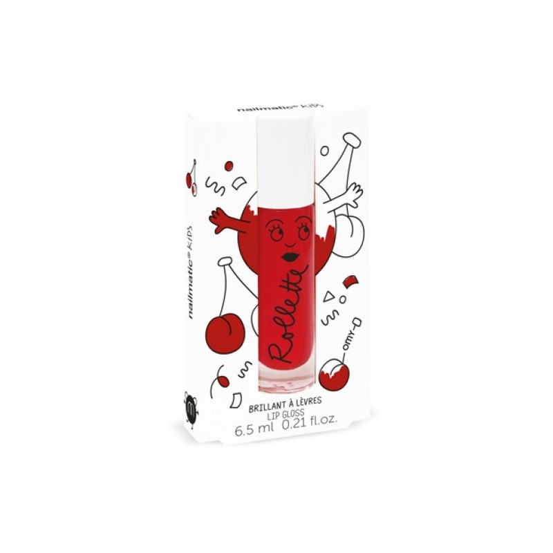 CHERRY Rollette Lip Gloss Vyšnių skonio lūpų blizgesys, 6.5ml