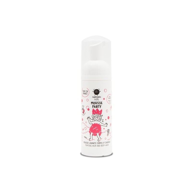 STRAWBERRY Mousse Party Foaming Hair & Body Wash Putojantis plaukų ir kūno prausiklis, 150ml