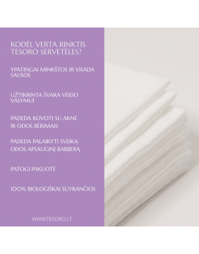 TESORO Veido Servetėlės – Vienkartiniai Rankšluosčiai