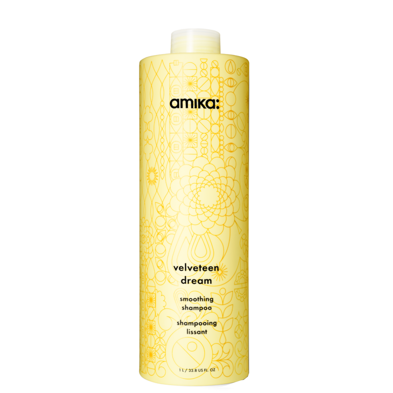 AMIKA tiesinantis plaukus šampūnas 1000 ml – velveteen dream smoothing shampoo