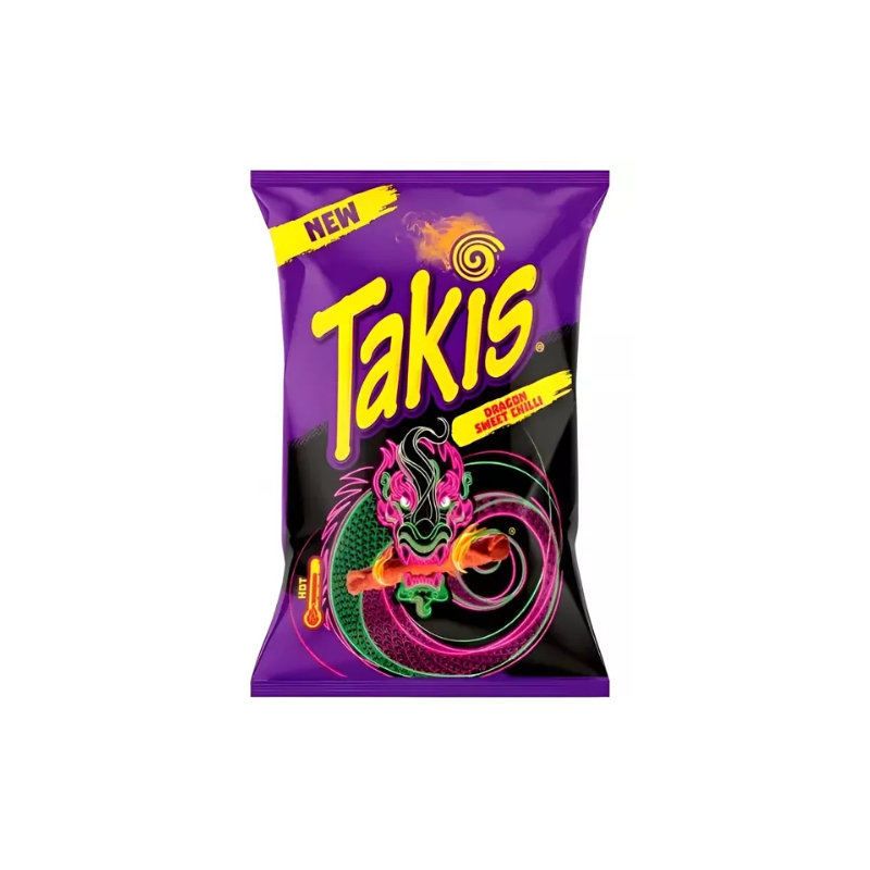Kukurūzų traškučiai TAKIS (DRAGON SWEET CHILLI), 100g