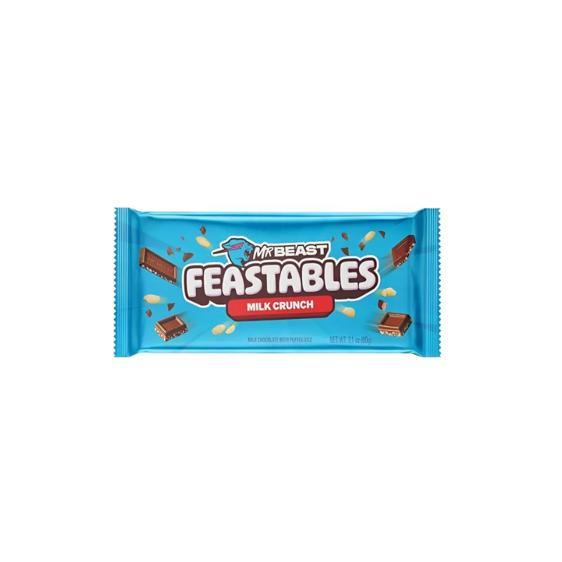 Pieninis šokoladas MRBEAST FEASTABLES (MILK CRUNCH), 60g