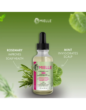Mielle Rosemary Mint Light Scalp & Hair Strengthening Oil 59ml. Itin lengvas rozmarino aliejus galvos odai