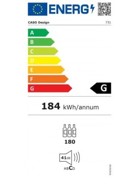 Caso | Smart Wine Cooler | WineExclusive 180 | Energy efficiency class G | Free standing | Bottles capacity 180 bottles | Cooli