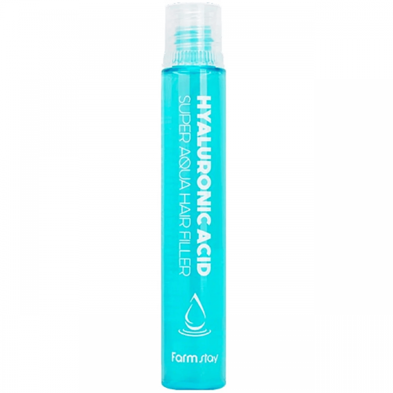 FarmStay Hyaluronic Acid Super Aqua Hair Filler Atstatomoji Plaukų Ampulė su Hialurono Rūgštimi, 13 ml