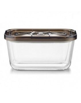 Caso Glass Vacuum Container with Plastic Lid | VacuBoxx Eco M | Transparent