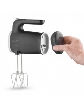 Caso Cordless Hand Mixer | Click & Mix | Hand Mixer | 150 W | Number of speeds 8 | Stainless Steel/Black