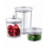Caso | Vacuum Canister Set | 01260 | 3 canisters | White/Transparent