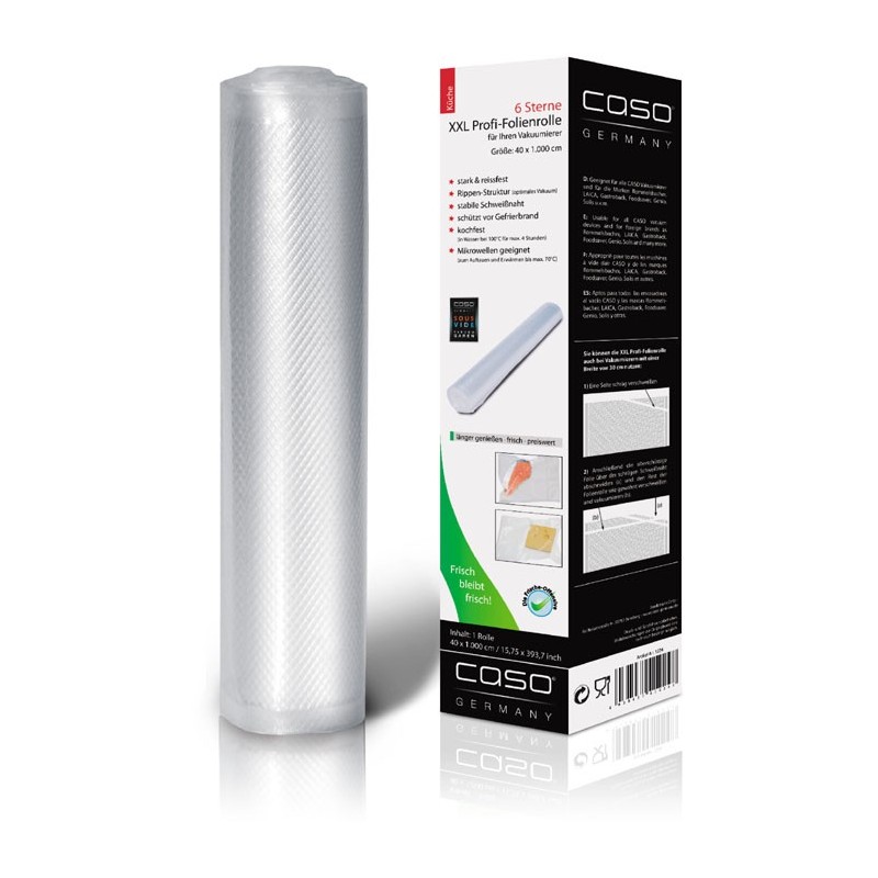 Caso | XXL profi foil roll | 01224 | 1 unit | Dimensions (W x L) 40 x 1000 cm | Ribbed