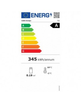 Caso | Barbecue Cooler | S-R | Energy efficiency class A | Free standing | Black