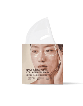 NACIFIC RICE PEPTA Collagen Gel Mask kolageno gelinė veido kaukė su peptidų kompleksu ir ryžių ekstraktu, 35 g.