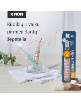 K-MOM vaikiškas dantų šepetėlis (nuo 12 iki 36 mėnesių)