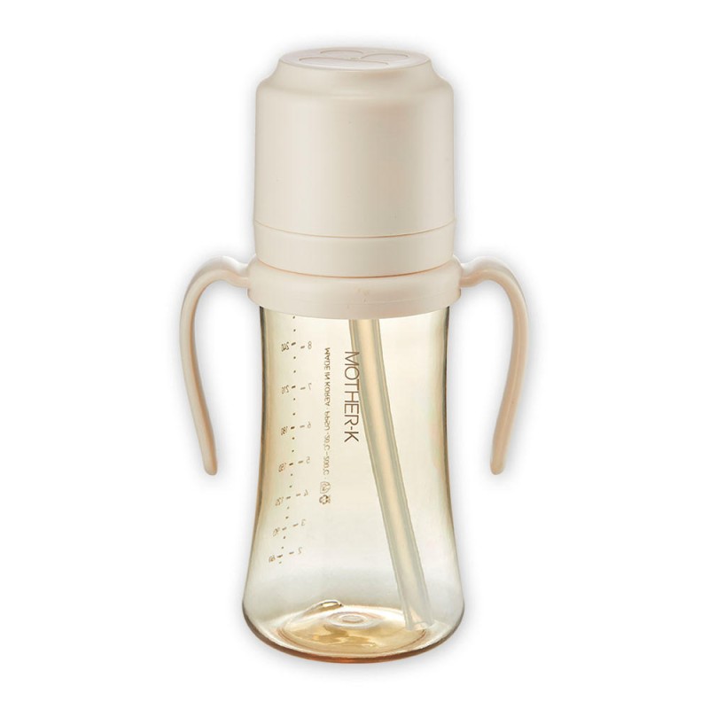 Mother-K PPSU gertuvė su silikoniniu šiaudeliu 300 ml.