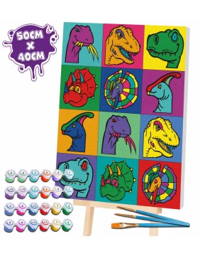 Splat Planet tapyba pagal skaičius, DINOZAURAS 40x50 cm