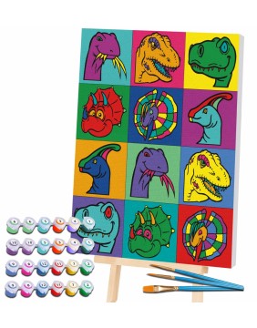 Splat Planet tapyba pagal skaičius, DINOZAURAS 30x40 cm