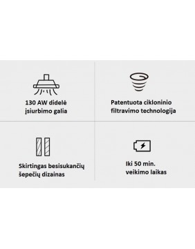 Įkraunamas dulkių siurblys, ZY701VC