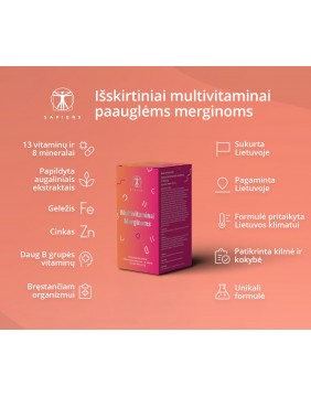 SAPIENS Multivitaminai Merginoms