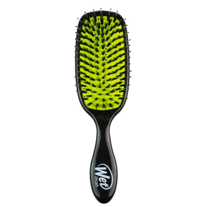 WETBRUSH RETAIL SHINE ENHANCER juodas plaukų šepetys su šerno šereliais