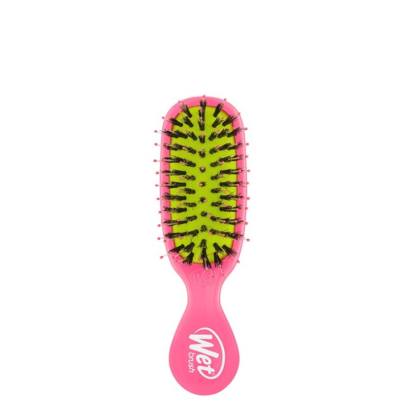 WETBRUSH RETAIL MINI SHINE ENHANCER kelioninis plaukų šepetys su šerno šereliais