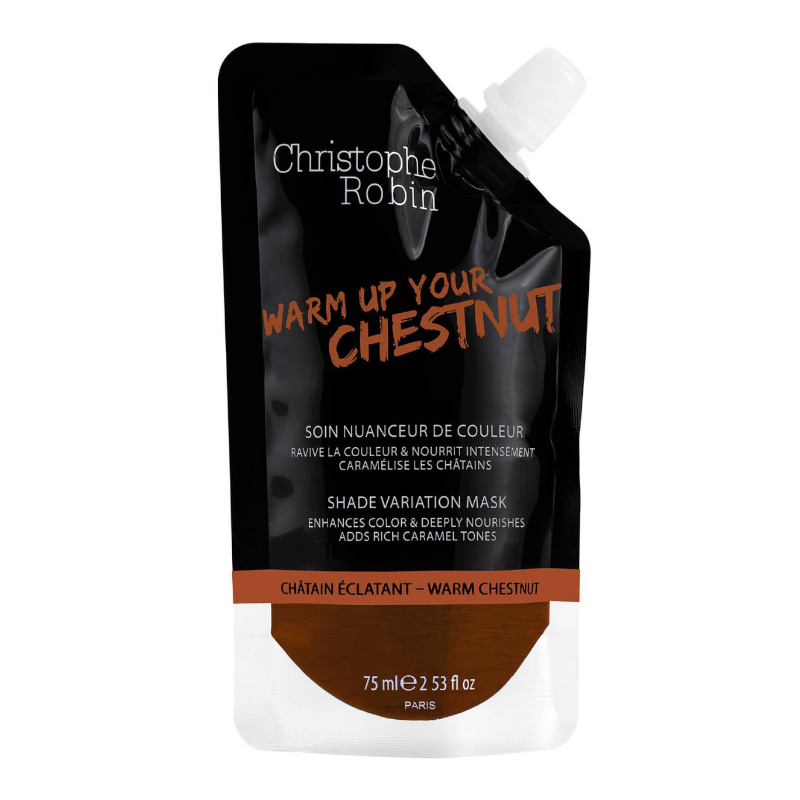 Christophe Robin SHADE VARIATION MASK - WARM CHESTNUT dažanti plaukų kaukė