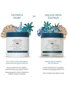 Christophe Robin PURIFYING MASK valomoji plaukų kaukė su terminiu moliu, 250 ml.