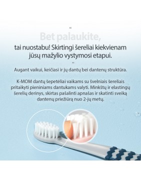 K-MOM Vaikiškas dantų šepetėlis II etapo (nuo 5 iki 8 metų)
