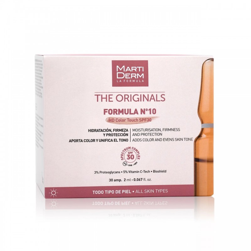MARTIDERM veido ampulės FORMULA Nº10 HD Color Touch SPF30 30amp.