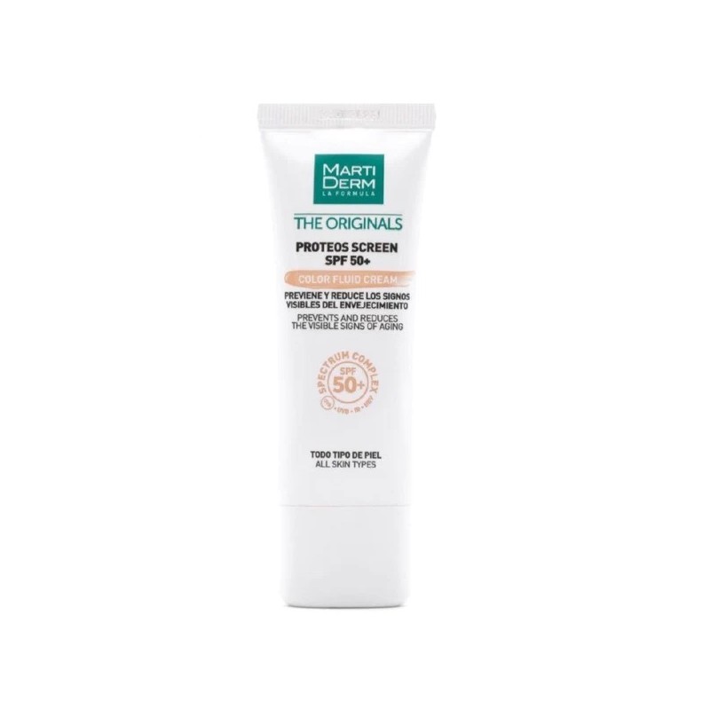MARTIDERM APSAUGINIS, ATSPALVĮ SUTEIKIANTIS FLUIDINIS KREMAS PROTEOS SCREEN SPF 50 COLOR FLUID CREAM, 40 ml