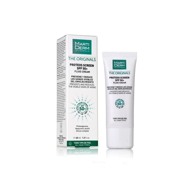 MARTIDERM FLUIDINIS APSAUGINIS KREMAS PROTEOS SCREEN SPF 50+ FLUID CREAM, 40 ml
