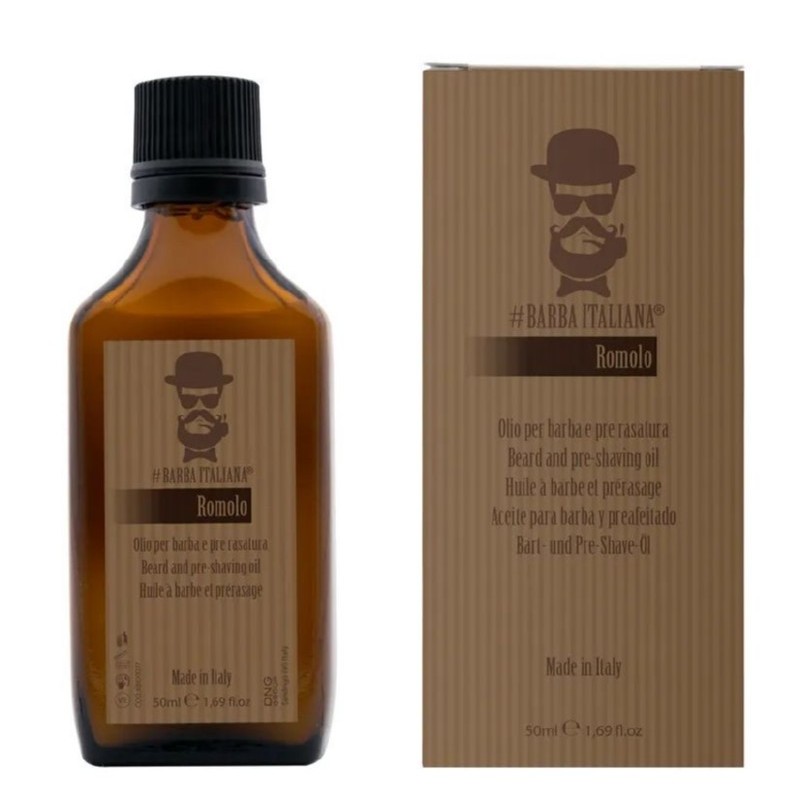 Barba Italiana Barzdos plaukų aliejus Romolo, 50 ml BI00077