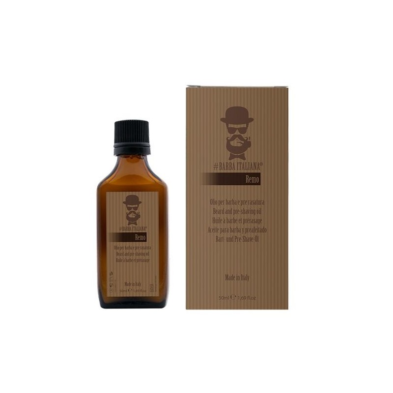 Barba Italiana Barzdos plaukų aliejus Remo, 50 ml BI07770